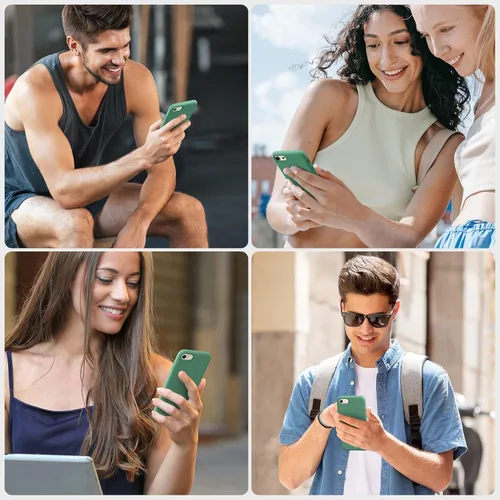 Vista 6 de Miracase Funda ultradelgada diseñada para iPhone SE 2022 (3ª generación)/iPhone SE 2020 (2ª generación)/iPhone 7/iPhone 8 con protector de pantalla