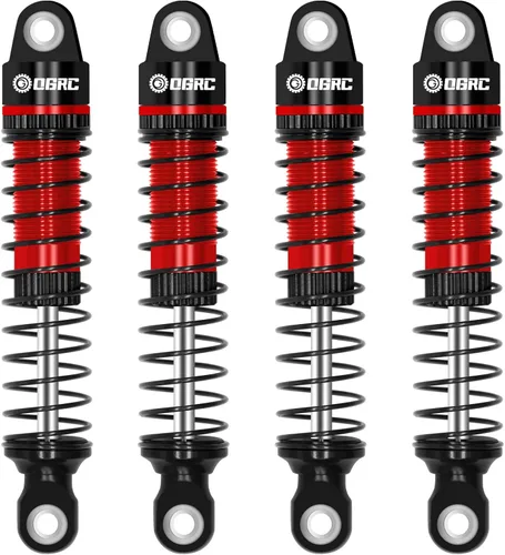 Vista 9 de OGRC 59mm Amortiguadores de aceite con rosca para TRX4M 1/18 RC Vehículos de oruga Piezas de mejora (Negro)