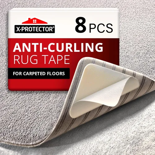 X-Protector Cinta de alfombra para alfombra, 8 pinzas de alfombra prémium