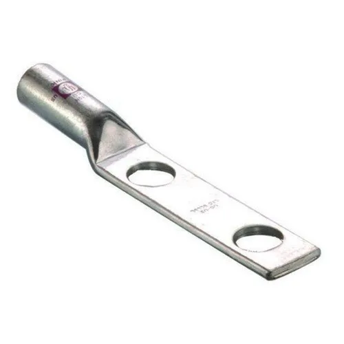 Vista 2 de Morris Productos 94339 Morris 94339 largo Barril Lug, cobre, 2 agujeros, # 1 AWG Wire Range, compresión 1/4 Stud tamaño, 3/4" el espaciado agujero