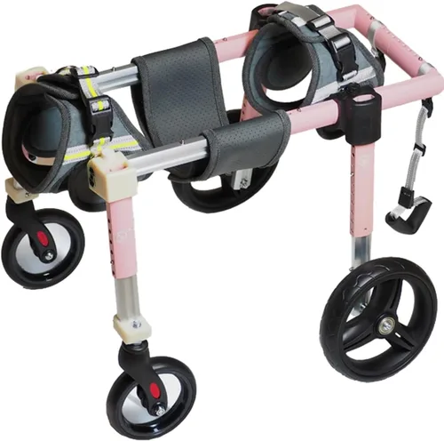 Adjustable Dog Wheelchair for Back & Front Legs, All Aluminum Lightweight Mobility Cart, All-Terrain Pet Wheelchair for Paralysis, Arthritis, Injury