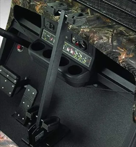 Vista 3 de Carrito de golf universal y soporte para pistola de pie ajustable UTV, soporte vertical de dos pistolas