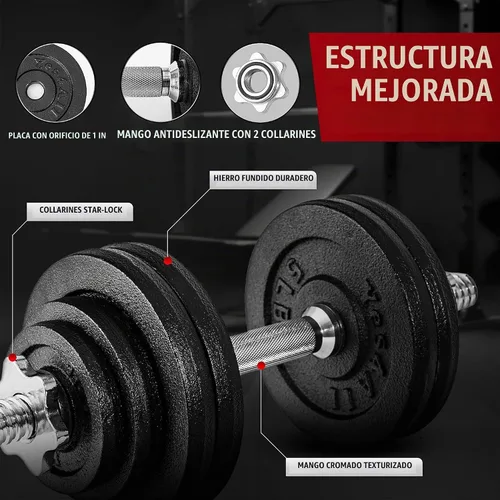 Vista 3 de Yes4All Old School Adjustable Dumbbell Set with Weight Plates, Star Lock Collars/Connector, 40lbs to 200lbs Adjustable Weight Plates Set