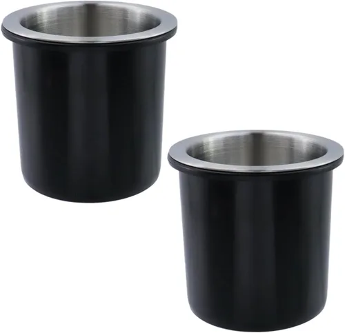 Vista 7 de Dnyta 2 piezas portavasos insertables de acero inoxidable de 3.2" x 2.2", repuesto de portavasos de metal para sofá reclinable, portavasos para mesa