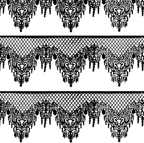 Vista 2 de FUNSHOWCASE Gran pre-hecho listo para usar pastel comestible encaje celosía diamante vieira 12 pulgadas 10 piezas conjunto negro