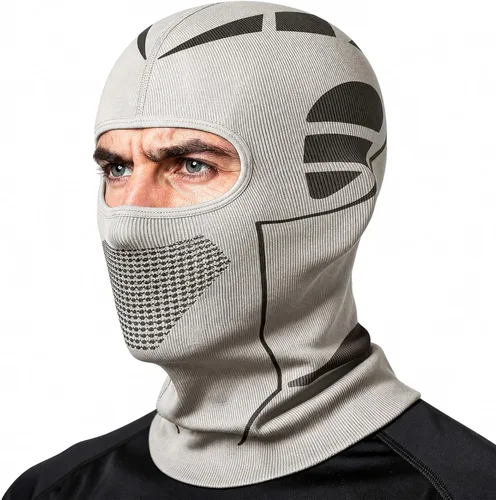 Vista 2 de Máscara de esquí y motocicleta estilo mecánico, pasamontañas resistentes al viento, cara completa con orificios de ventilación, apta para casco