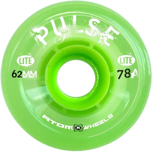 Vista 10 de Atom Skates Ruedas de rodillo cuádruple para exteriores (dureza 78A, 2.559 in x 1.457 in)