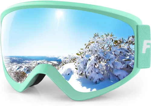 Vista 11 de findway - Gafas de esquí y snowboard para niños, niñas, jóvenes, diseño para usar sobre lentes