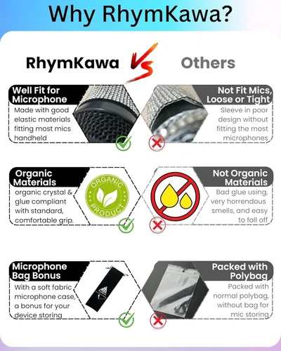 Vista 5 de Colorido cristal micrófono mango cubierta para micrófono inalámbrico universal y SM58, Beta 58A, brillo de mano inalámbrico brillante en tours