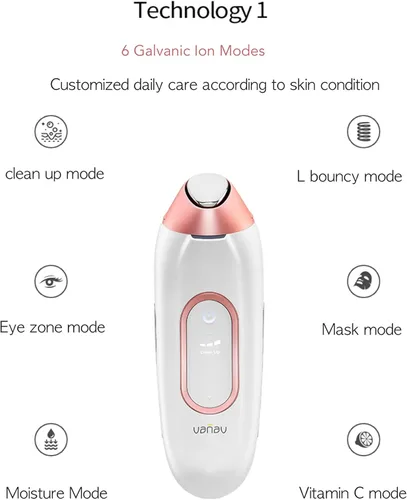 Vista 6 de Vanav Garbanic UP6 Beauty Device dispositivo para el cuidado de la piel en el hogar Garvanic todo en uno