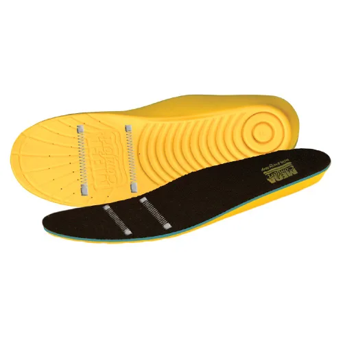 MEGAComfort MCPAMESDM1011/W1213, plantilla antifatiga (PAM) personal antiestática (ESD), espuma viscoelástica de doble capa con hilo ESD, Amarillo,