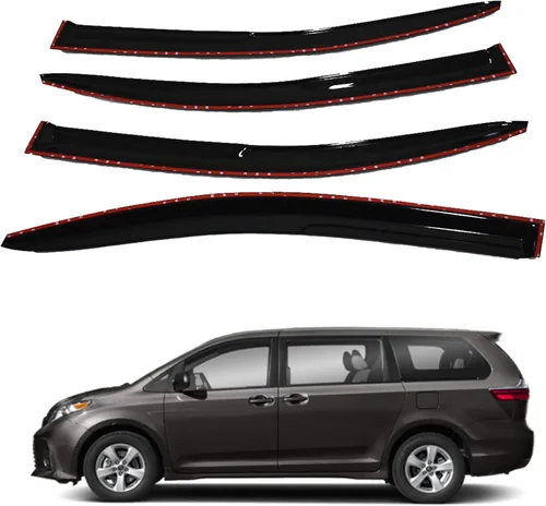 Vista 2 de munirater Reemplazo de deflector de protección contra la lluvia para ventana lateral Sienna 2011-2019