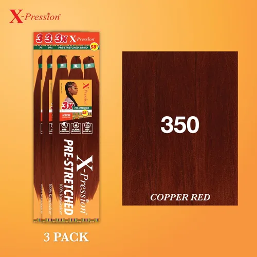 Vista 121 de Sensationnel X-Pression - Trenzas prestiradas, 3 unidades, 58 pulgadas, paquete de 1 unidad, 1B
