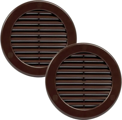 Vista 36 de Vent Systems Cubierta de ventilación blanca Soffit de 4 pulgadas (dimensiones de apertura), rejilla de ventilación redonda de plástico, pantalla