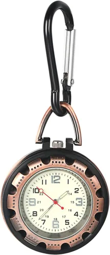 Lancardo Clip On Quartz Watch for Men and Women Glow in The Dark Backpack Buckle Belt Fob Watch for Doctors Nurses Chefs Hiking or Climbing