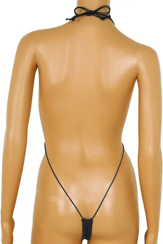 Vista 6 de FEESHOW Women Sexy Weeny Sling Shot Micro Mini Bikini Thong One-Piece Teddy