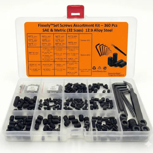 Vista 8 de Kit de Surtido de Tornillos de Fijación (M3, M4, M5, M6, M8) con Llaves Allen – 240 Piezas Duraderas Métricas de Punta Copa de Acero Inoxidable 304