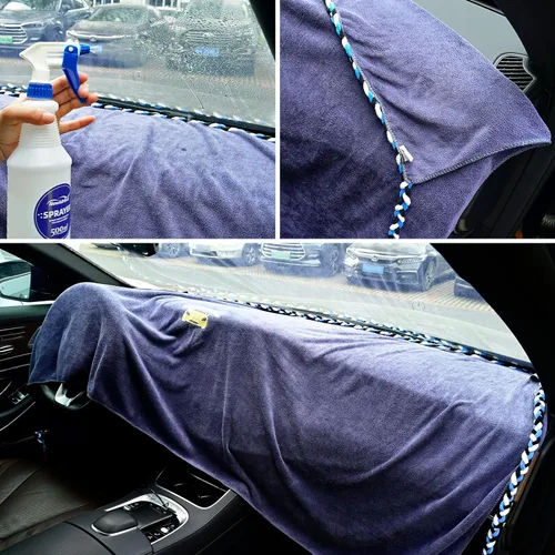 Vista 5 de NEWISHTOOL Protección de salpicadero de tintado de ventana, toalla de microfibra súper absorbente y herramienta de cuerda de remojo, protector