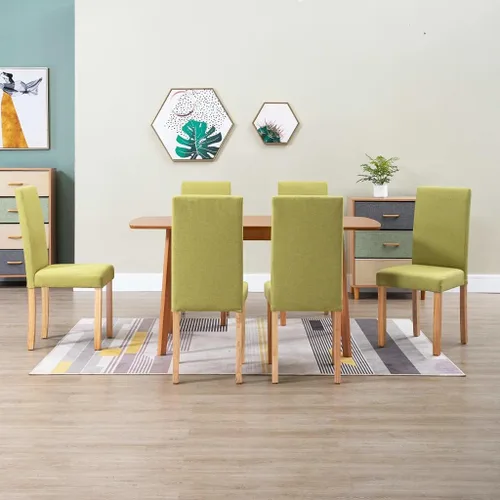 Vista 22 de Modern Dining Chairs Set of 2 Black Fabric Upholstered with Rubber Wood Frame for Kitchen Dining Room Farmhouse Decor