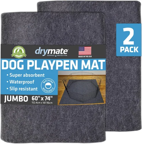 Vista 11 de Drymate Paquete de 2 almohadillas lavables para orina de perros (29"x36"), impermeables, absorbentes, antideslizantes, reutilizables, alfombrillas