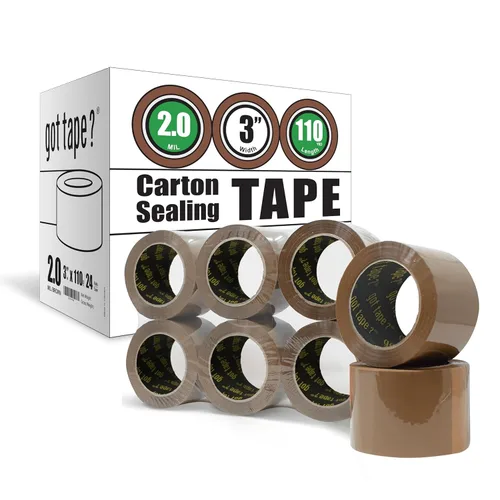 Vista 11 de 8NET - Cinta de embalaje marrón, 1.8 mil 3 pulgadas x 110 yardas (330 pies), cintas de sellado de cartón de caja de mudanza de envío económico