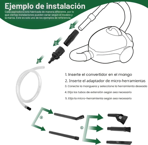 Vista 4 de EZ SPARES Kit de boquilla de limpieza micro, accesorios universales