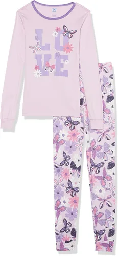 The Children's Place girls Long Sleeve Top and Pants Snug Fit 100% Cotton 2 Piece Pajama Set