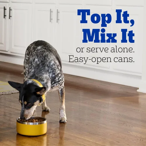 Vista 7 de Pedigree Comida húmeda suave para perros adultos picada molida con carne de res, latas de 13.2 onzas, 12