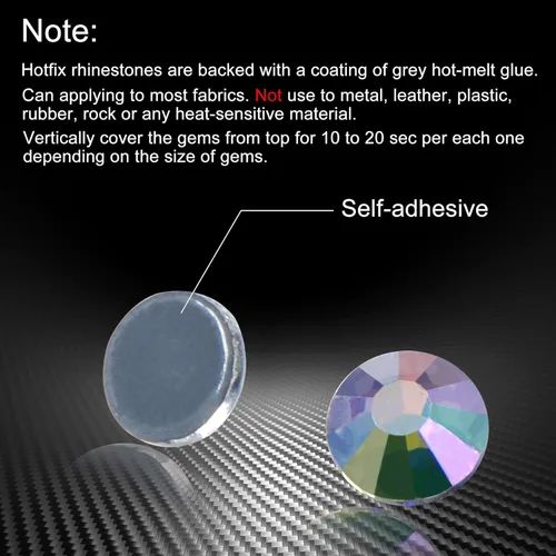 Vista 84 de Hot Fix - Diamantes de imitación de cristal con parte trasera plana, gemas de diamante de 0.189 in (20 ss, 1440 unidades, rojo)