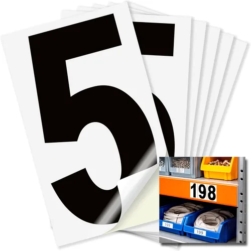 Vista 63 de iSYFIX Calcomanías de vinilo negro número 0 (Zero) – Paquete de 6 calcomanías de 1.5 pulgadas – Calcomanías de alta calidad, fondo reflectante