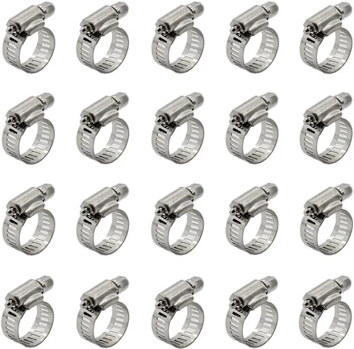 Vista 19 de 20 abrazaderas de cable, abrazaderas ajustables de acero inoxidable 304 para conductos, abrazadera de tubo, abrazadera de conducto de aire