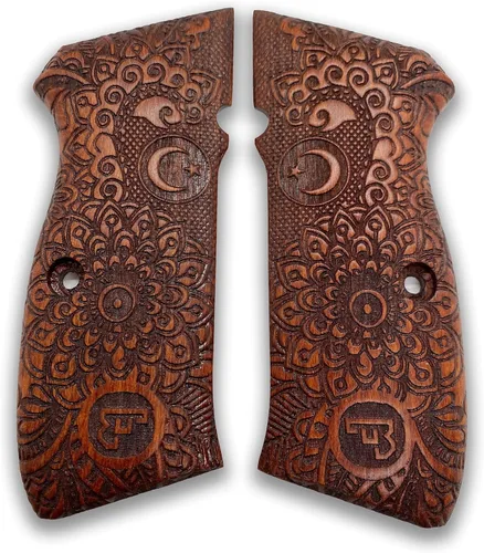 Vista 5 de Para CZ-75 Grips / CZ85 Grips / 75B CZ 75 / SP-01 75B CZ 75/85 Tamaño completo hecho a mano de madera de nogal