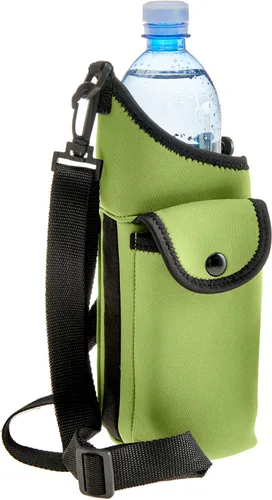 Vista 9 de Smooth Trip AquaPockets - Soporte para botella de agua, bolsa aislante de neopreno con bolsa para teléfono y correa ajustable para caminar