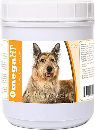 Vista 239 de Healthy Breeds Affenpinscher Omega HP - Masticables suaves para piel y pelaje, 60
