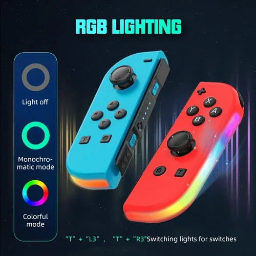 Vista 3 de Joypad for Switch Controllers, Upgraded Joypads Compatible with Nintendo Switch Controller, LR Wireless Joy-Pad RedBlue Joy Pads for Switch