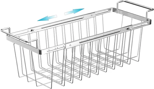 Orgneas Cestas de congelador para congelador de pecho, capacidad expandible, organizador de congelador profundo, ajustable de 16.5 a 26.5 pulgadas,