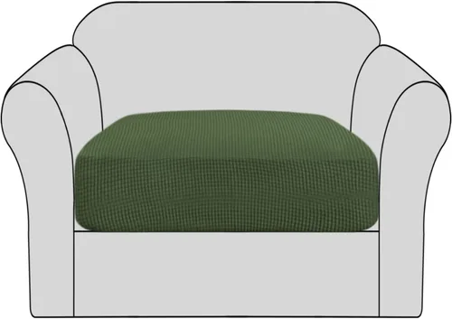 Vista 33 de H.VERSAILTEX - Fundas elásticas para cojín de sofá individual, fundas de asiento para silla de sofá, protector de cojín con tejido jacquard de sarga