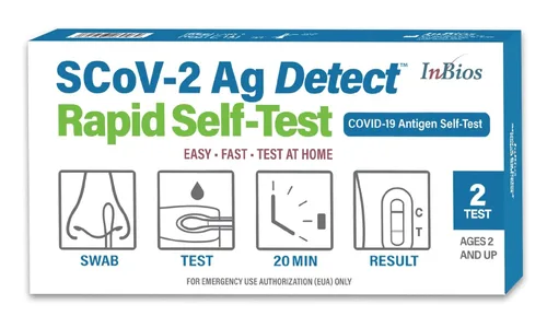 Prueba rápida de antígeno COVID-19, 1 paquete, 2 pruebas en total, fácil de usar, sin paso de mezcla, detección de agentes SCoV-2 autoexamen rápido,