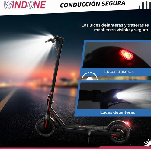 Vista 4 de Windone Electric Scooter for Adults, 430W Peak Motor, 19MPH & 17-Mile Range, Foldable Commuter Scooter with 10" Shock-Absorbing Tires & Dual Braking
