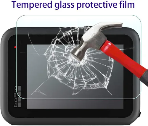 Vista 4 de Protector de pantalla para GoPro Hero 12 11 10 9, protector de pantalla de vidrio templado + protector de lente de vidrio templado + protector