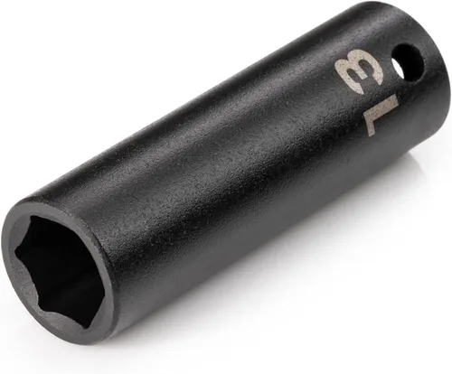 Vista 45 de TEKTON Zócalo de impacto de 6 puntos semiprofundo de 3/8 pulgadas x 1 pulgada SID14025