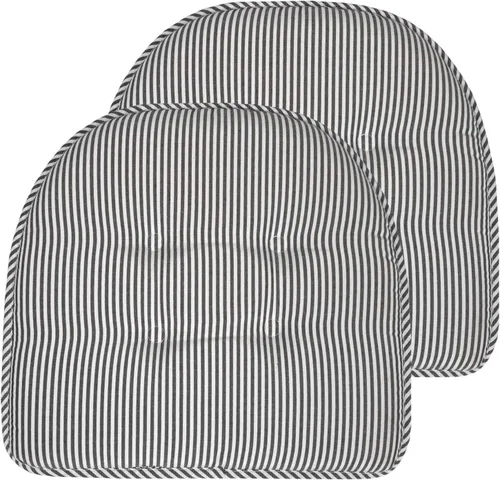 Vista 15 de Sweet Home Collection - Cojín de espuma viscoelástica para silla con capitoné, antideslizante, en forma de U, de 17 x 16 pulgadas, a cuadros Cuadros