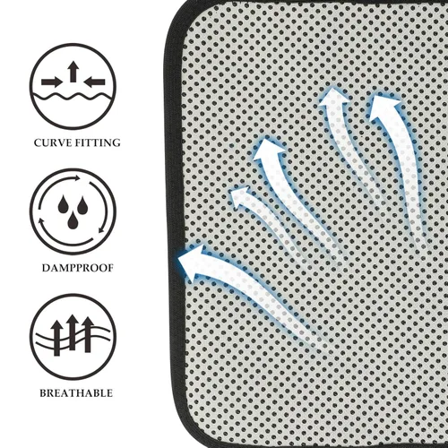 Vista 8 de 3pcs Wide Heating Waist Belt Pads Breathable Warm Lumbar Support Accessories for Back Abdomen Relief Flexible Thermal Protective Wraps