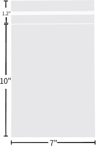 Vista 2 de Bolsas de celofán resellables transparentes de 7 x 10 pulgadas, autoadhesivas, 100 bolsas de celofán autosellantes