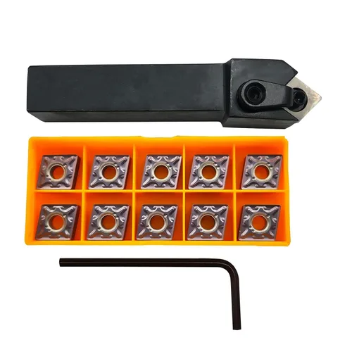 Vista 2 de 1 pieza portaherramientas de torno MCSNL1616H12 + 10 piezas CNMG120408-MA VP15TF insertos de carburo para herramientas de torneado