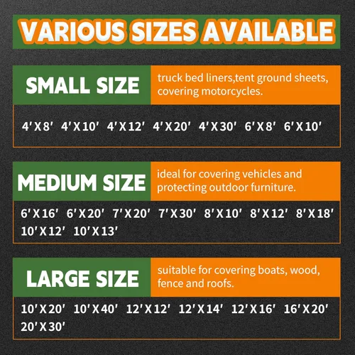 Vista 9 de RAINDEWAY Lonas de 4x8 pies, lona multiusos de poliéster a rayas de 12 mil, impermeable, con ojales y bordes reforzados, lonas rojas/blancas