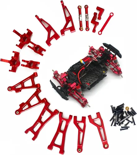 Vista 5 de Compatible con piezas de coche RC Hyper GO, accesorios de aluminio de metal de actualización 1/16, kit de piezas de repuesto para H16BM H16GT H16DR