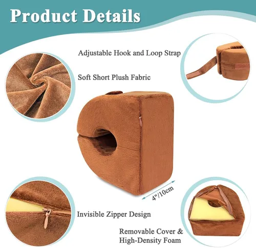 Vista 5 de Zelen Almohadas de apoyo para los pies, protectores de tobillo, elevador de talón, almohada de elevación de pies, cojín médico de tobillo