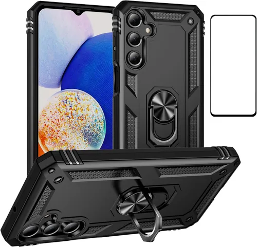 Vista 30 de Funda para Xiaomi POCO X3 NFC /X3 Pro con protector de pantalla, armadura de protección militar híbrida resistente a prueba de golpes, funda Negro