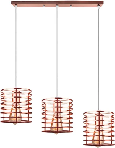 Vista 8 de Adjustable Height E27 Chandelier Light Fixture - Industrial Vintage Iron Pendant Lamp for Living Room, Kitchen Island, and Balcony(B1)